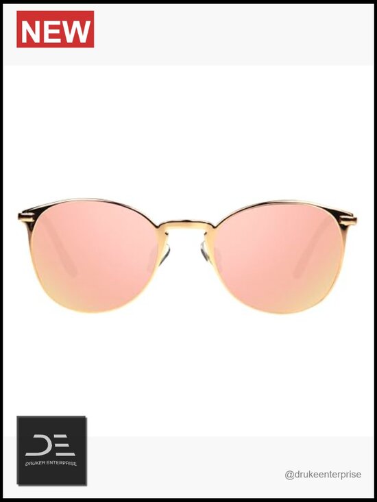 Round Metal Sunglasses with UV Protection main image 2